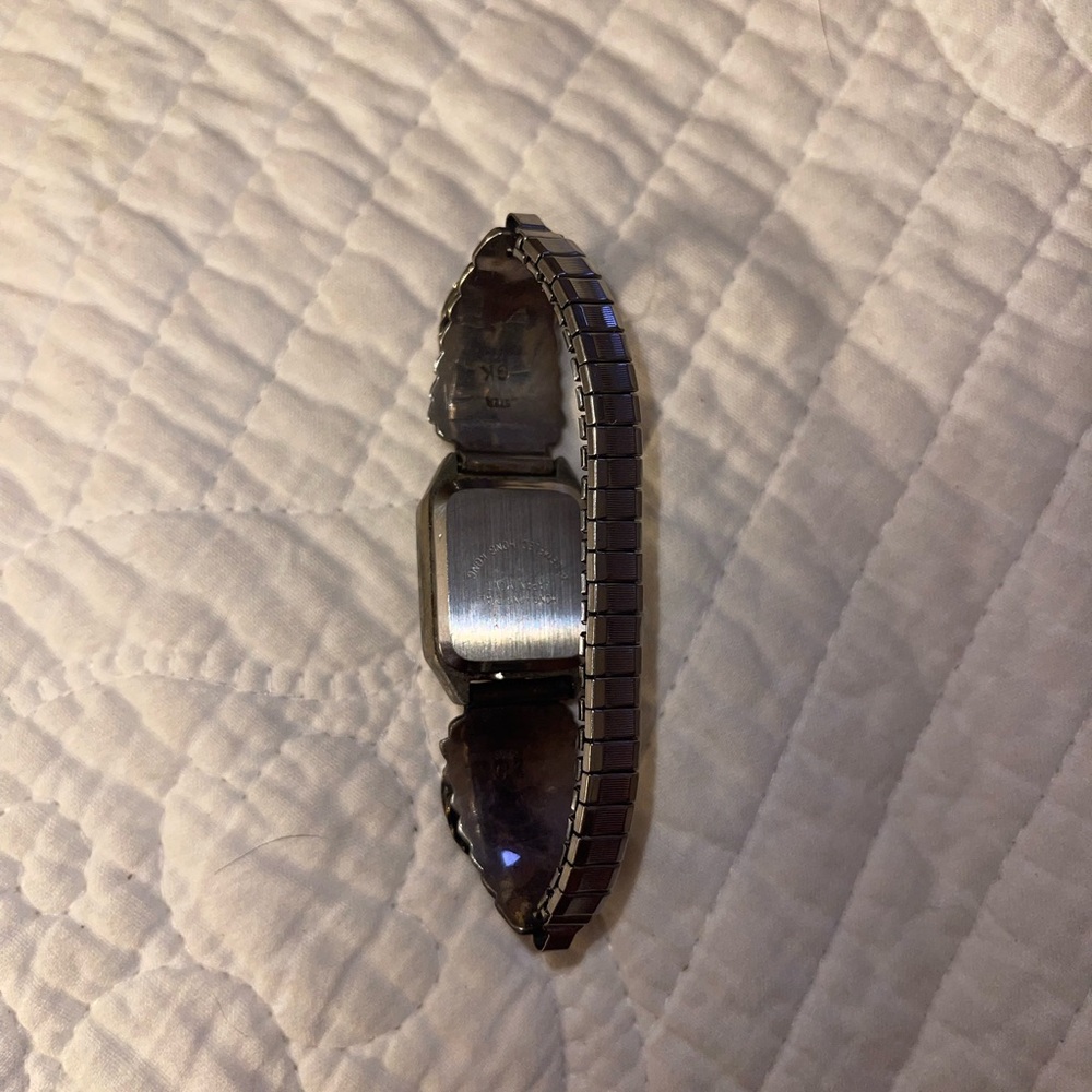 VTG Native American Navajo Sterling Silver and Turquoise Women's Stretch Watch - Picture 6 of 6
